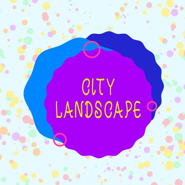 Texto Manuscrito City Landscape Fotografía Conceptual Los Aspectos Físicos Una — Foto de Stock