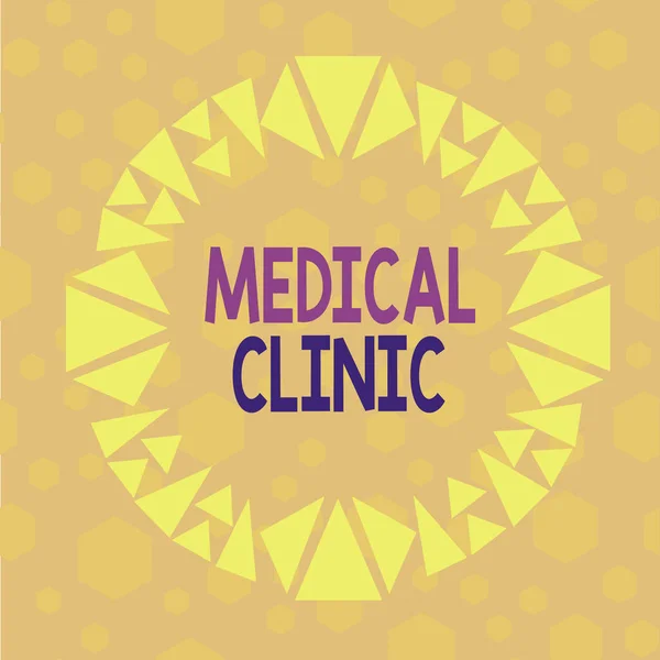 Text Sign Showing Medical Clinic Business Photo Showcasing Facility Primarily — Stock Photo, Image