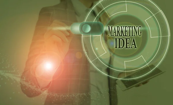 Text Sign Showing Marketing Idea Business Photo Text Activities Seek — Stock Photo, Image