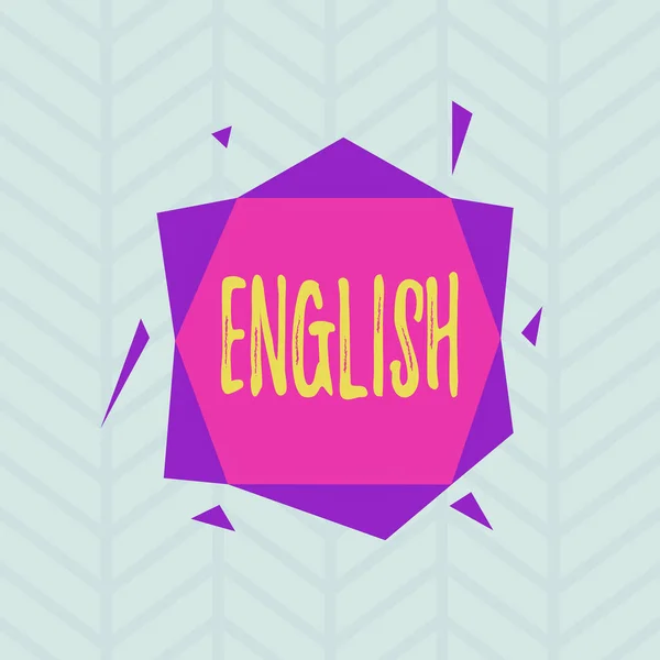 Konceptuální Rukopis Zobrazující Angličtinu Pojetí Význam Vztahující Anglii Ukazující Jazykovou — Stock fotografie