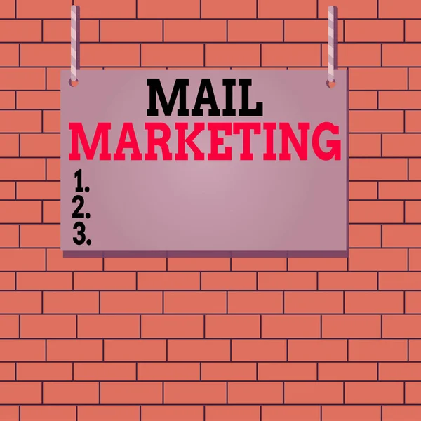 Σήμα Κειμένου Που Δείχνει Mail Marketing Επαγγελματική Φωτογραφία Κείμενο Πράξη — Φωτογραφία Αρχείου