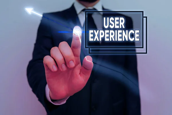 Handwriting text User Experience. Conceptual photo the overall experience of a demonstrating using a product