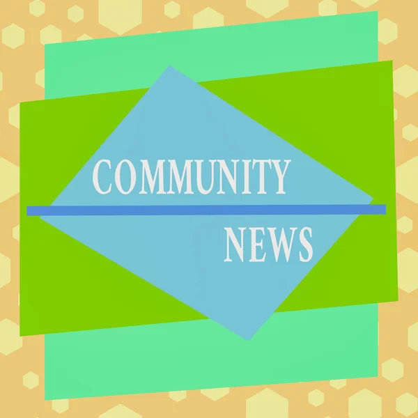 Conceptual Hand Writing Showing Community News Concept Meaning News Coverage — Stockfoto