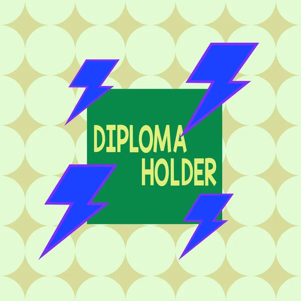 Conceptual Hand Writing Showing Diploma Holder Concept Meaning Demonstrating Successfully — 스톡 사진