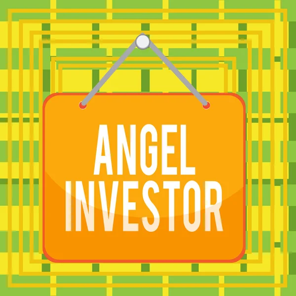 Segno Testo Che Mostra Angel Investor Business Foto Testo Alto — Foto Stock