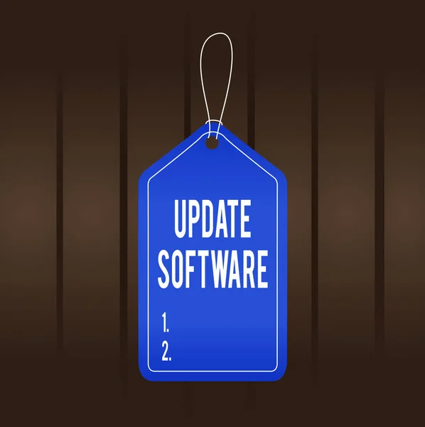 Schrijfnotitie Met Update Software Business Concept Voor Voegt Kleine Software — Stockfoto