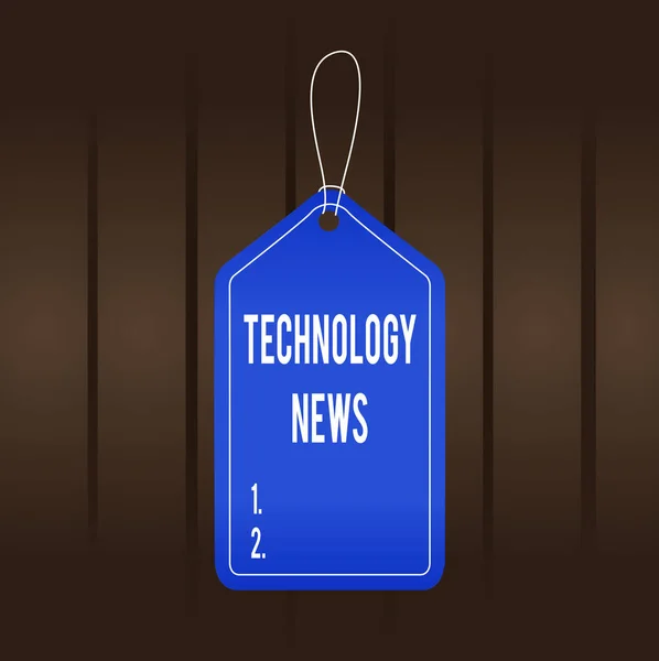 Nota Scrittura Che Mostra Technology News Business Concept Nuove Informazioni — Foto Stock