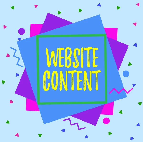 Text Sign Showing Website Content Business Photo Showcasing Single Most — 图库照片