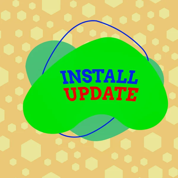 Text Sign Showing Install Update Business Photo Text Act Replacing — 스톡 사진