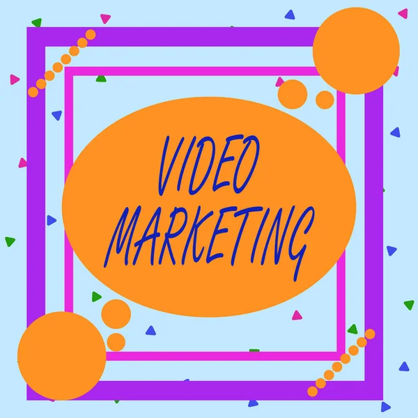 Écriture Conceptuelle Montrant Marketing Vidéo Concept Signifie Intègre Vidéo Engageante — Photo