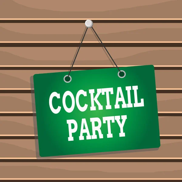 Scrittura Concettuale Mano Che Mostra Cocktail Party Concetto Che Significa — Foto Stock