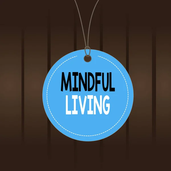 Brief Van Mindful Living Business Concept Voor Het Hebben Van — Stockfoto