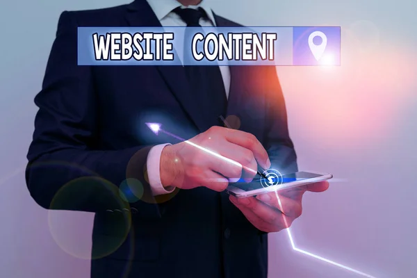 Writing Note Showing Website Content Business Concept Single Most Important — Stock Photo, Image