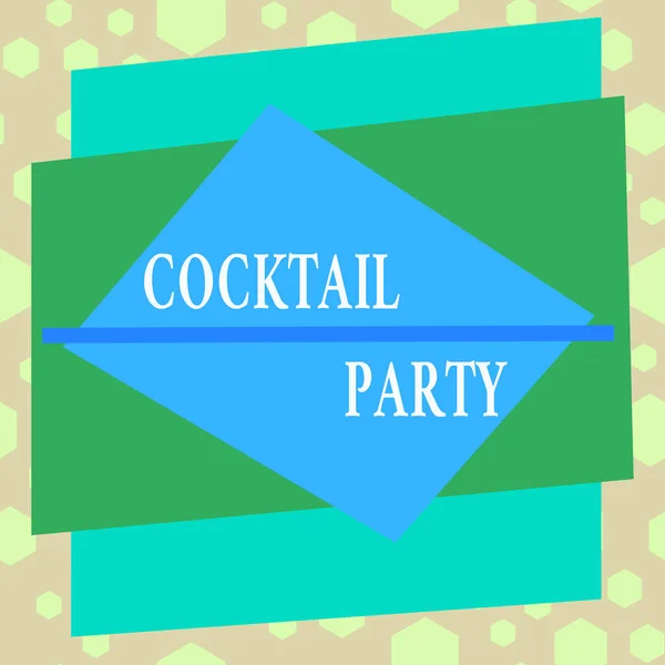 Концептуальне Написання Руки Показує Cocktail Party Концепція Означає Формальну Вечірку — стокове фото