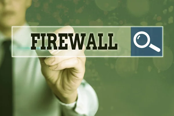 Conceptual hand writing showing Firewall. Concept meaning protect network or system from unauthorized access with firewall