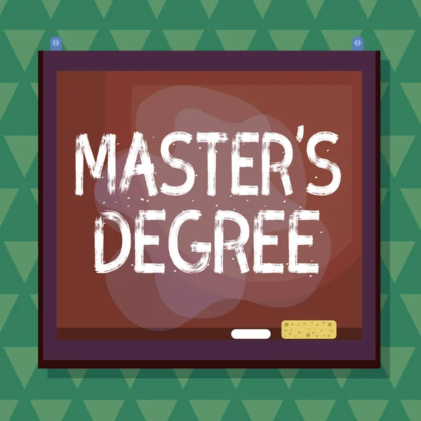 Conceptual Hand Writing Showing Master Degree Concept Meaning Degree Given — Stock Photo, Image
