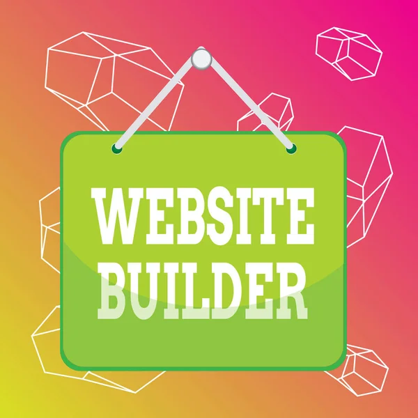 Tekst Schrijven Website Builder Zakelijke Foto Presentatie Bouw Van Websites — Stockfoto