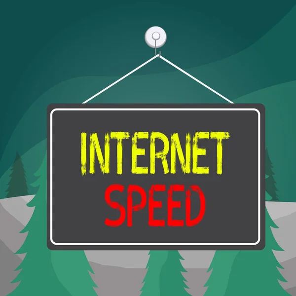 Word Pisanie Tekstu Internet Speed Biznesowe Zdjęcie Pokazujące Tempo Które — Zdjęcie stockowe