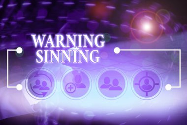 Uyarı Günahı 'nı gösteren bir not yazıyorum. İş fotoğrafçılığı yasaları çiğnediğine inanılan eylemi durdurur..