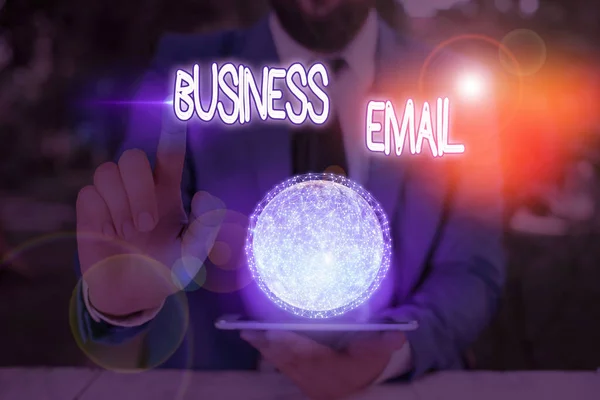 Σήμα κειμένου δείχνει Business Email. Εννοιολογική φωτογραφία το email που χρησιμοποιείτε ειδικά για την επιχείρησή σας Στοιχεία αυτής της εικόνας παρέχονται από Nasa. — Φωτογραφία Αρχείου
