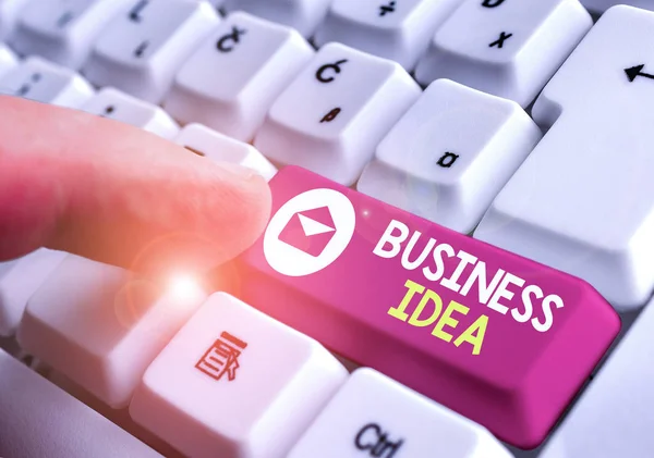 Segno di testo che mostra Business Idea. Foto concettuale il concetto che può essere utilizzato per scopi commerciali . — Foto Stock