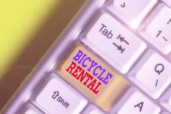 Handwriting text Bicycle Rental. Concept meaning a business which rents out bikes to tourists or travellers. — Stock Photo, Image