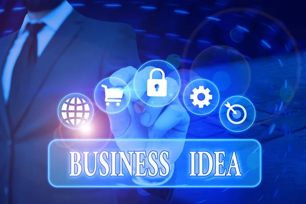 Scrittura concettuale a mano che mostra Business Idea. Business photo text il concetto che può essere utilizzato per scopi commerciali . — Foto Stock
