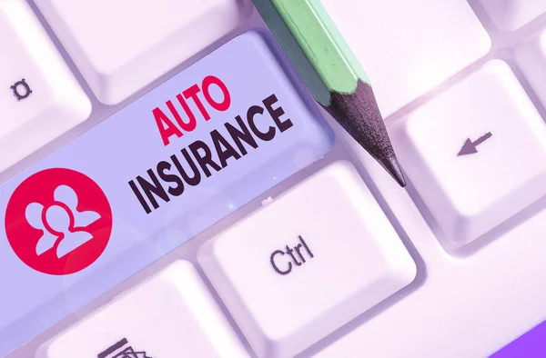 Handwriting text Auto Insurance. Concept meaning mitigate costs associated with getting into an auto accident.