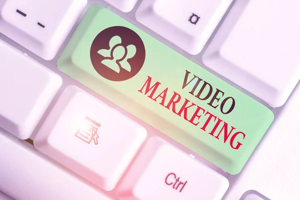 Word writing text Video Marketing. Business concept for integrates engaging video into the marketing campaigns.