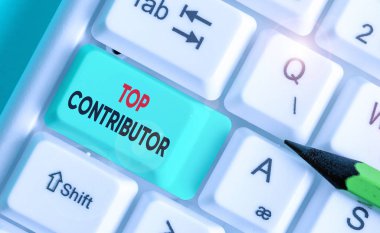 En İyi Katkıda Bulunanın El Yazısı Metni. Belirli bir kategoride kimin bilgili olduğunu göstermek anlamında kavram.