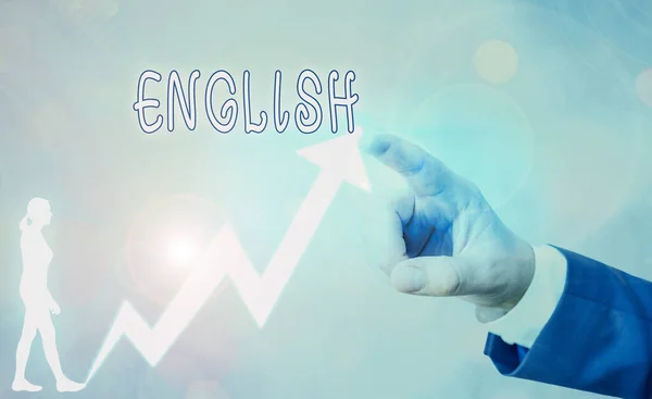 Tekst intoetsen Engels woord. Businessconcept voor met betrekking tot Engeland tonen taal cultuur British Literature klasse. — Stockfoto