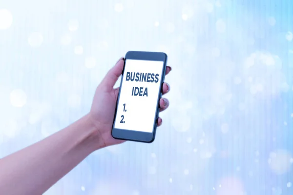 Escrevendo uma nota mostrando Ideia de Negócio. Foto de negócios mostrando o conceito que pode ser usado para fins comerciais . — Fotografia de Stock