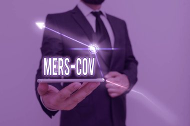 Mers Cov 'un el yazısı. İlk olarak Suudi Arabistan 'ı bildiren viral solunum hastalığının kavramı.