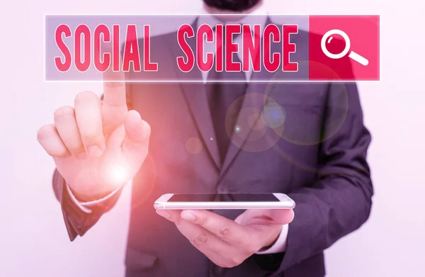 Társadalomtudományt bemutató levél. Üzleti fotó bemutató tudományos tanulmány huanalysis társadalom és a társadalmi kapcsolatok. — Stock Fotó
