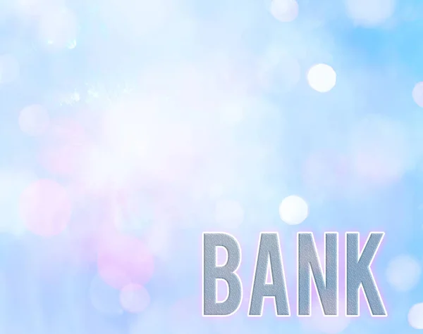 Handschriftliches Textschreiben Bank. Konzept für eine Organisation, in der Schausteller und Unternehmen Geld leihen können. — Stockfoto