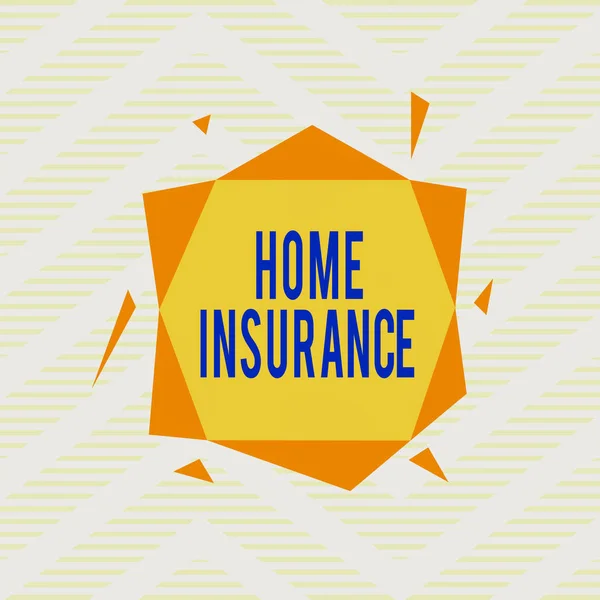 Написання тексту Home Insurance. Бізнес-концепція для нього охоплює втрати і збитки для окремого s це будинок Асиметричний нерівномірний формат об'єкта контур багатобарвного дизайну . — стокове фото