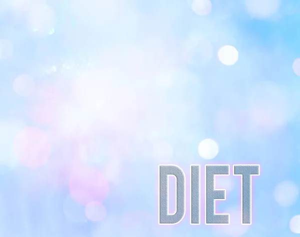 A kézírás szöveg írása diéta. Fogalom jelentése egészséges életmód csökkenti élelmiszer-bevitelt vegetáriánus nincs koleszterin. — Stock Fotó
