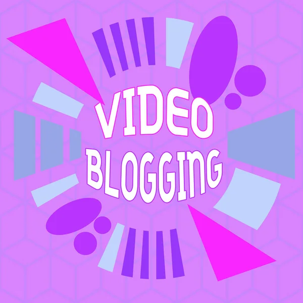 Γραπτό σημείωμα που δείχνει Video Blogging. Επαγγελματική φωτογραφία εμφάνιση μορφή του blog για την οποία το μέσο είναι βίντεο τηλεόραση Web ασύμμετρη μορφή μοτίβο αντικείμενο περίγραμμα πολύχρωμο σχεδιασμό. — Φωτογραφία Αρχείου