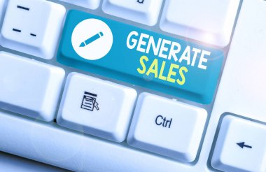 Writing note showing Generate Sales. Business photo showcasing process of making contact and detail with prospective clients.
