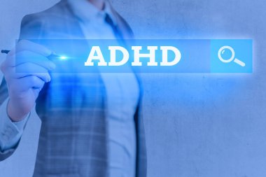 DEHB yazma el yazısı metin. Çocukların ruh sağlığı bozukluğu hiperaktif sorun dikkat anlam kavramı.