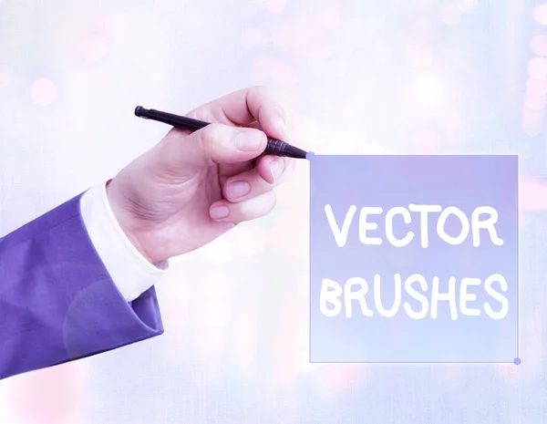 Conceptuele handschrift met Brushes. Zakelijke fototekst Toegepast op pad en gebruik om realistisch handgetekend effect te creëren. — Stockfoto