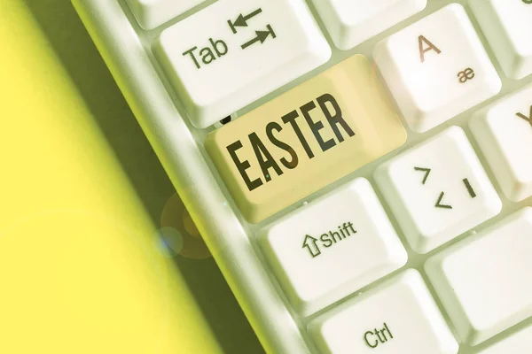 Handwriting text Easter. Concept meaning the most important and oldest festival of the Christian Church.