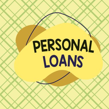 Kişisel kredileri gösteren kavramsal el yazısı. İş fotoğrafının güvence altına alınmamış krediyi göstermesi ve finansal ihtiyaçlarınızı karşılamanıza yardımcı olur..