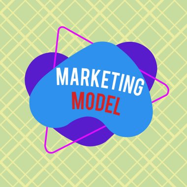 Writing note showing Marketing Model. Business photo showcasing statistical analysis likemultivariate regressions on sales Asymmetrical format pattern object outline multicolor design.