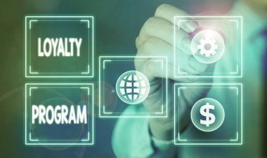 Writing note showing Loyalty Program. Business photo showcasing marketing effort that provide incentives to repeat customers.