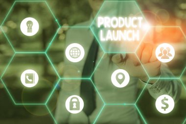 Handwriting text writing Product Launch. Concept meaning process to introduce new product for sale for the first time.