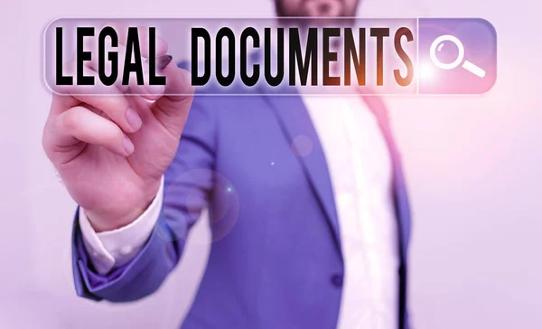 Handwriting text writing Legal Documents. Concept meaning a document concerning a legal matter Drawn up by a lawyer. — Stock Photo, Image