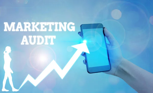 Texte textuel Audit marketing. Concept d'entreprise pour l'examen et l'analyse des activités de marketing . — Photo