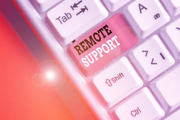 Word writing text Remote Support. Business concept for help endusers to solve computer problems and issues remotely. — Stock Photo, Image