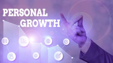 Writing note showing Personal Growth. Business photo showcasing ongoing process of understanding and developing oneself.